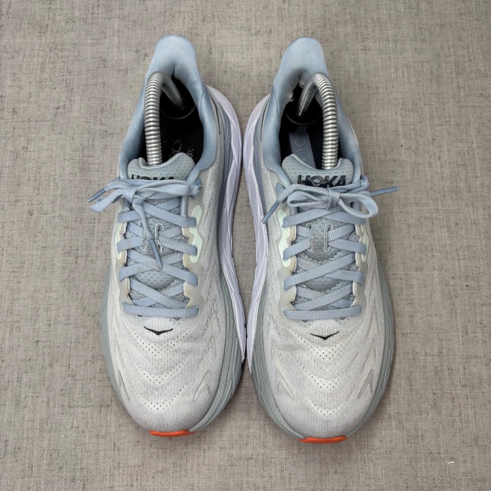 Hoka Arahi 6 Running Shoes Harbor Mist Celery Grey Orange Stability Women's 7.5 - Picture 5 of 12
